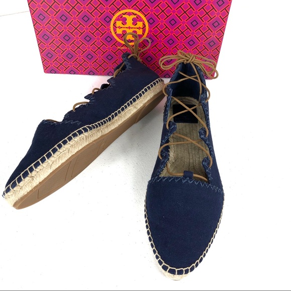 Tory Burch Shoes - New Tory Burch Blue Lace up shoes size 11 M (BB)